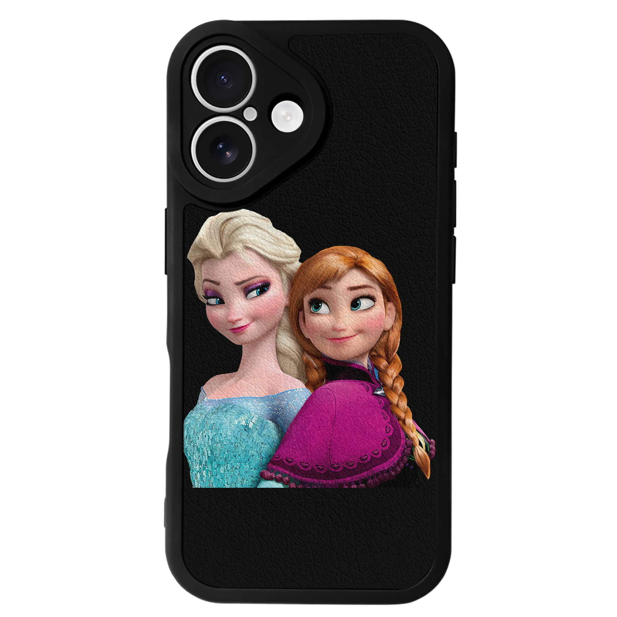 （画像用） アナと雪の女王 アンナ エルサ Frozen Anna Elsa 【iPhone 16シリーズ対応】シリコンスマホケース（レザー調） 材質：シリコン